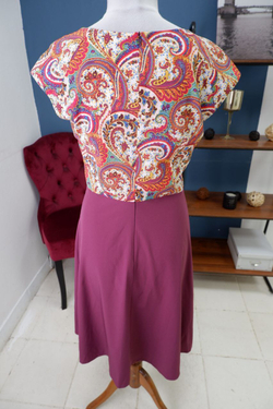 Платье комбинированное 46 размер