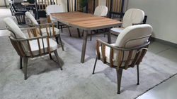 Столовая группа Storm Dinning Set 6. Алюминий, ироко. Поставка 45 дней.