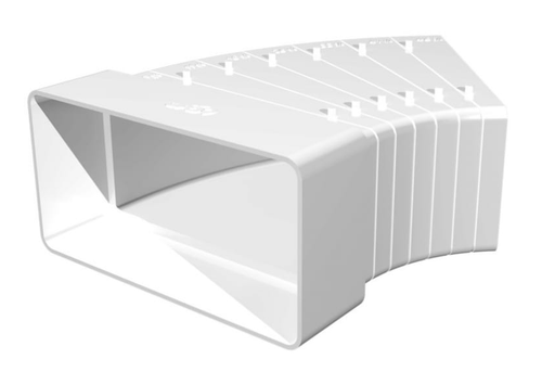 Колено разноугловое горизонтальное ПВХ 60х120 (612 КПР)