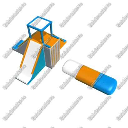 Катапульта Блоб с вышкой «Водный экстрим» 10×8×5 м, блоб 7×2 м