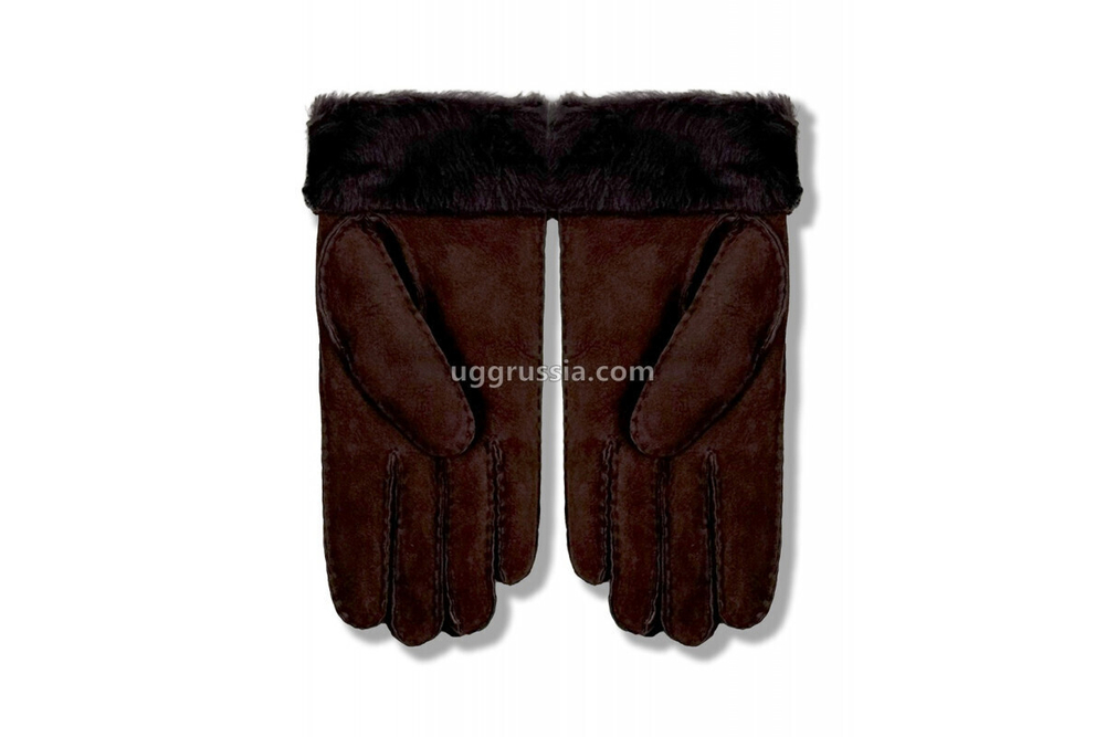 UGG Перчатки Замшевые Женские Коричнеые