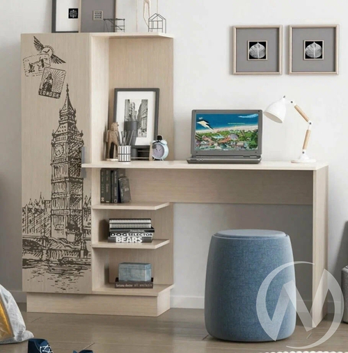 Стол компьютерный №1 (с фото) (УПКФ) (Дуб беленый (УПКФ))