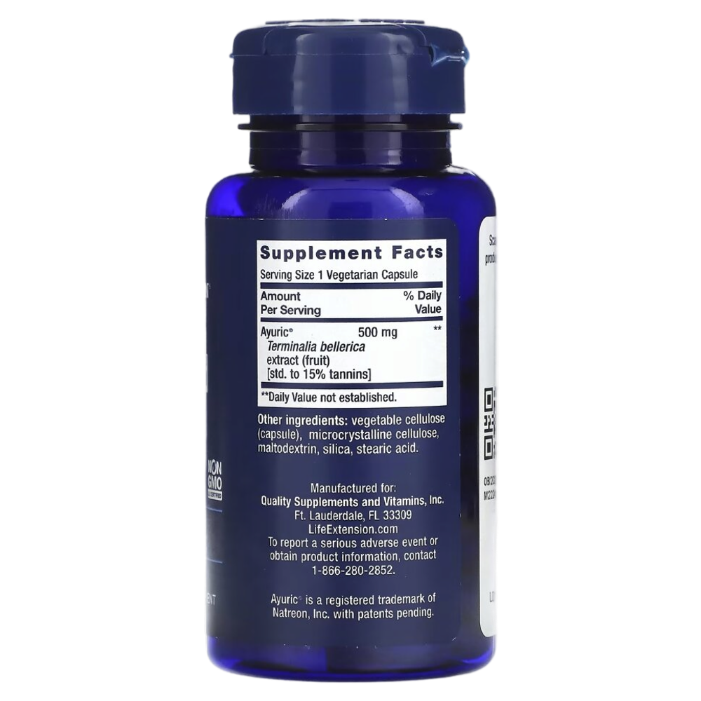 Life Extension Uric Acid Control 60 veg capsules, Контроль мочевой кислоты