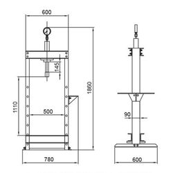 KraftWell (KRWPR20F) Пресс 20 т. с ручным и ножным приводом