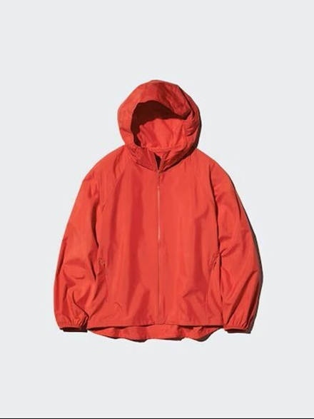 UNIQLO Короткая парка с карманами, красный