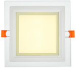 Светильник светодиодный ДВО 1624 со стеклом квадрат 12Вт 4000К IP20 IEK