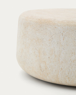 Цементный столик Drasi с отделкой под травертин Ø90 см