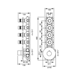Steinberg Термостат 3/4“, встраиваемый, с 4-мя запорными вентилями _“ , в комплекте со скрытым корпусом, предварительно смонтированные на монтажной шине, в комплекте со наружными вентилями, проток воды 35 л/мин при 3 бар, хром 100 4340