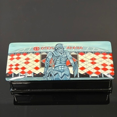 Шкатулка Палех "Стадион в Тушино"