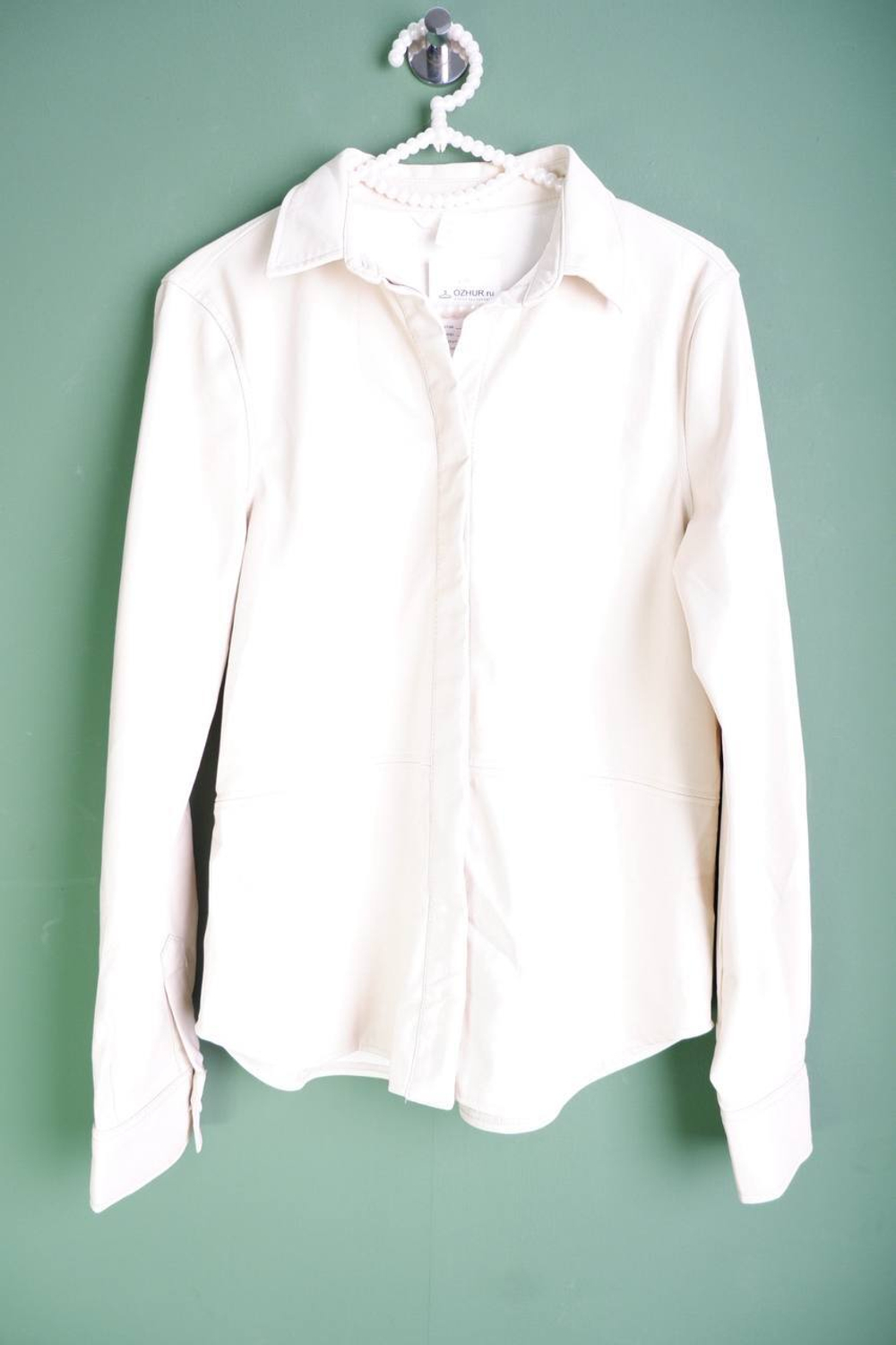 Куртка H&M под кожу в рубашечном стиле, маркировка XS, визуально на 42 размер