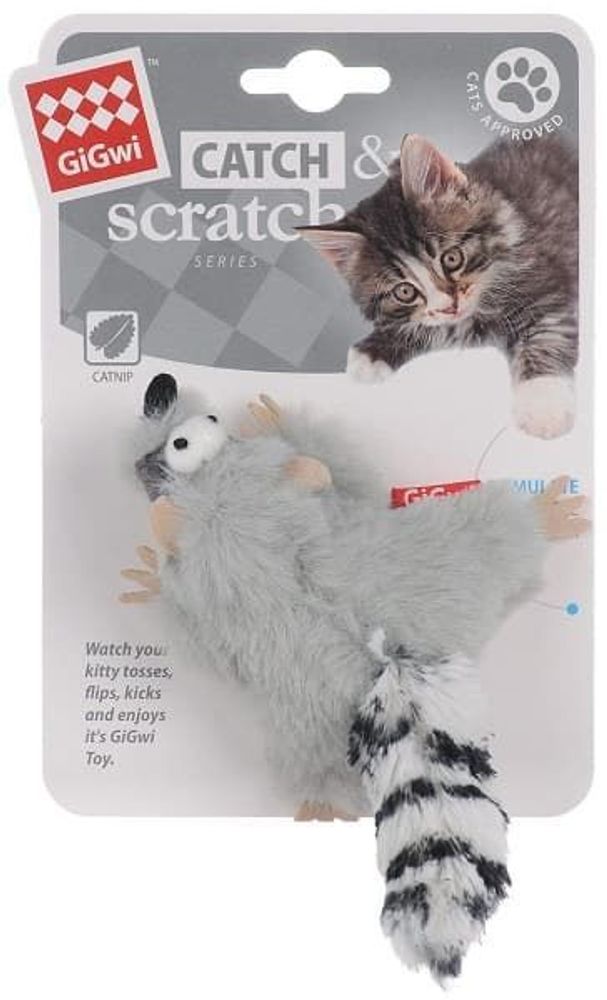 GiGwi Игрушка д/кошек Белка с кошачей мятой (75384)