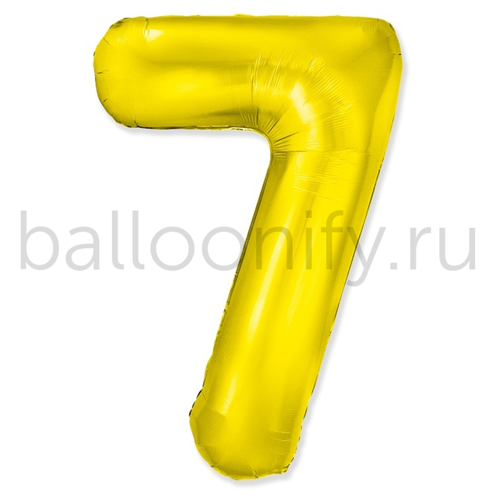 Шар ЦИФРА 7 SLIM Gold 40" 102 см