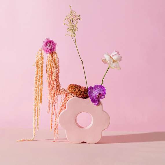 Ваза для цветов daisy, 20 см, розовая