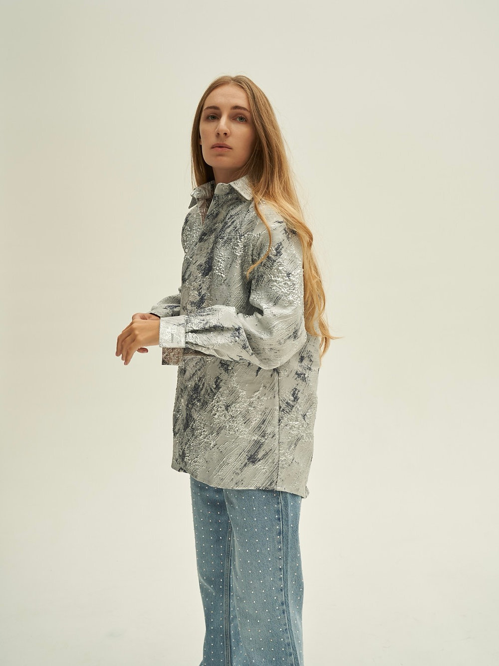 Silver rain long sleeved shirt