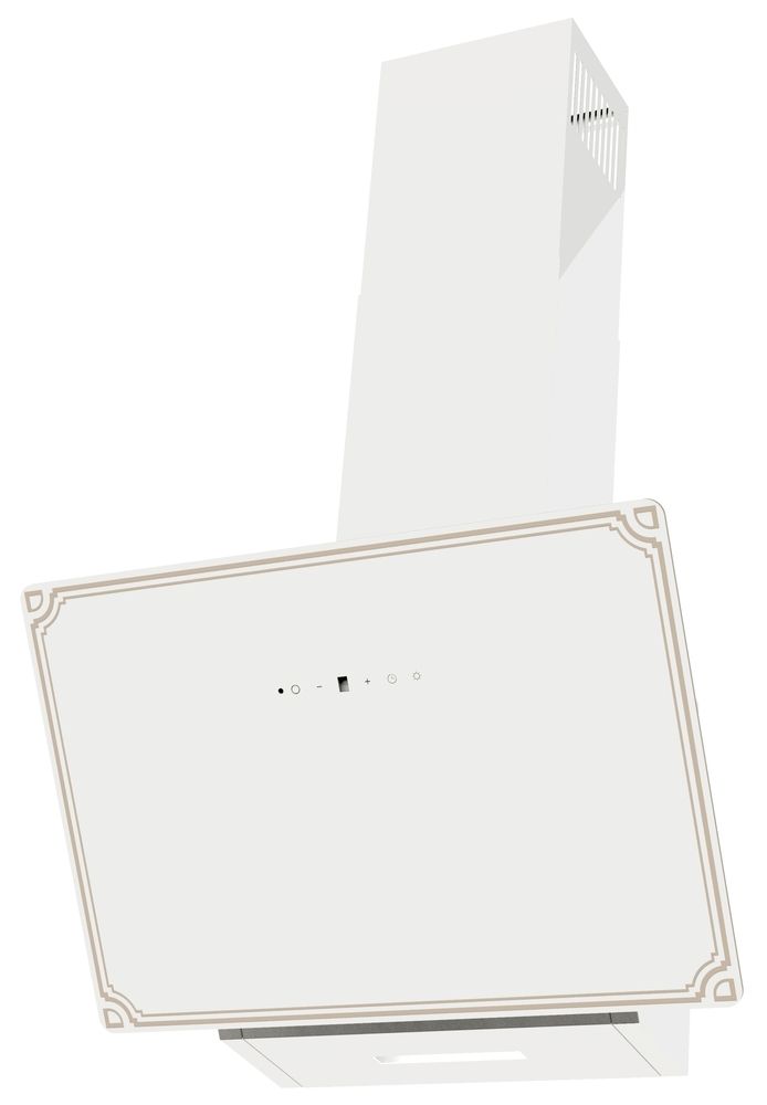 Наклонная вытяжка античный белый 60 см Korting KHC 69059 RGW