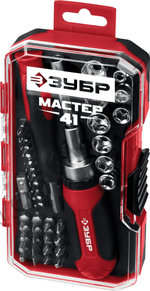 ЗУБР Мастер 41 41 шт, Набор: отвертка с насадками (25042)