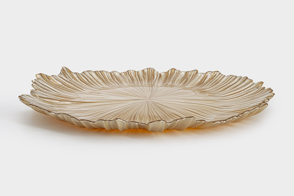 Тарелка обеденная 28см Anna Lafarg Ray золотистая