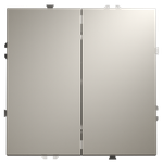 Выключатель с самовозвратом встраиваемый VOLTUM S70 двухклавишный 10А, (кашемир)