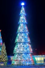 Светодинамическая елка сегментная, встроенное освещение - "Сибирская" 22 м