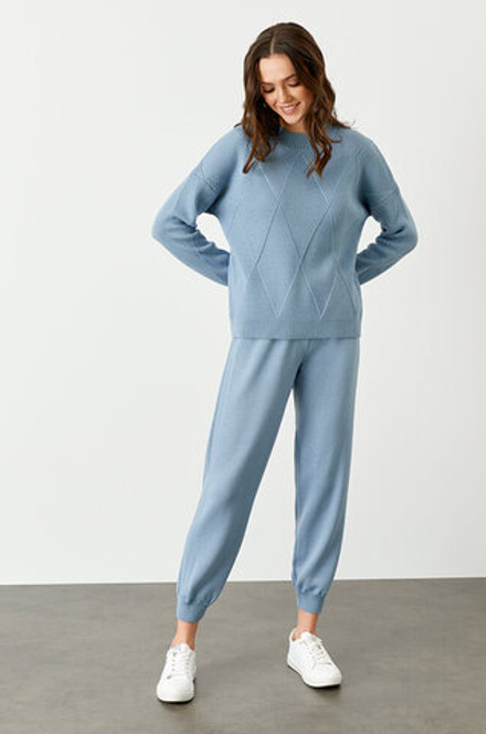 3954 Брюки женские (голубой)