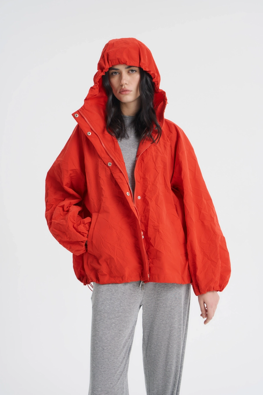 Куртка из жатой плащёвки