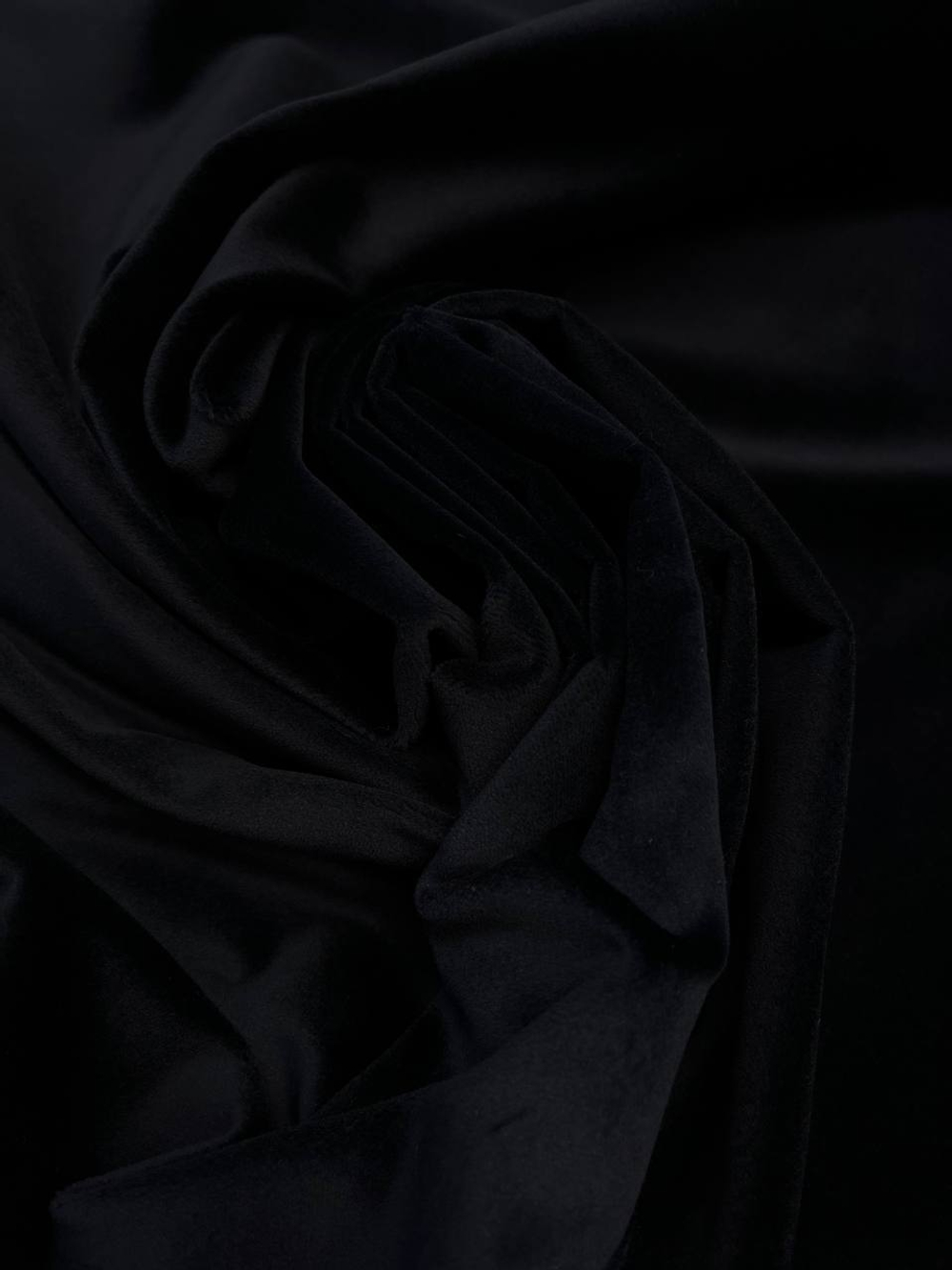 Бархат хлопок с эластаном темно-синий