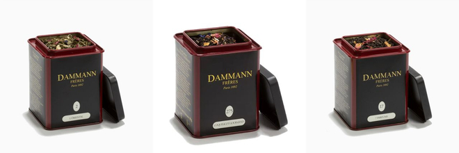 Набор чая Dammann Freres LOriental 100г, Coquelicot Gourmand 80г, 7 Parfums 100г