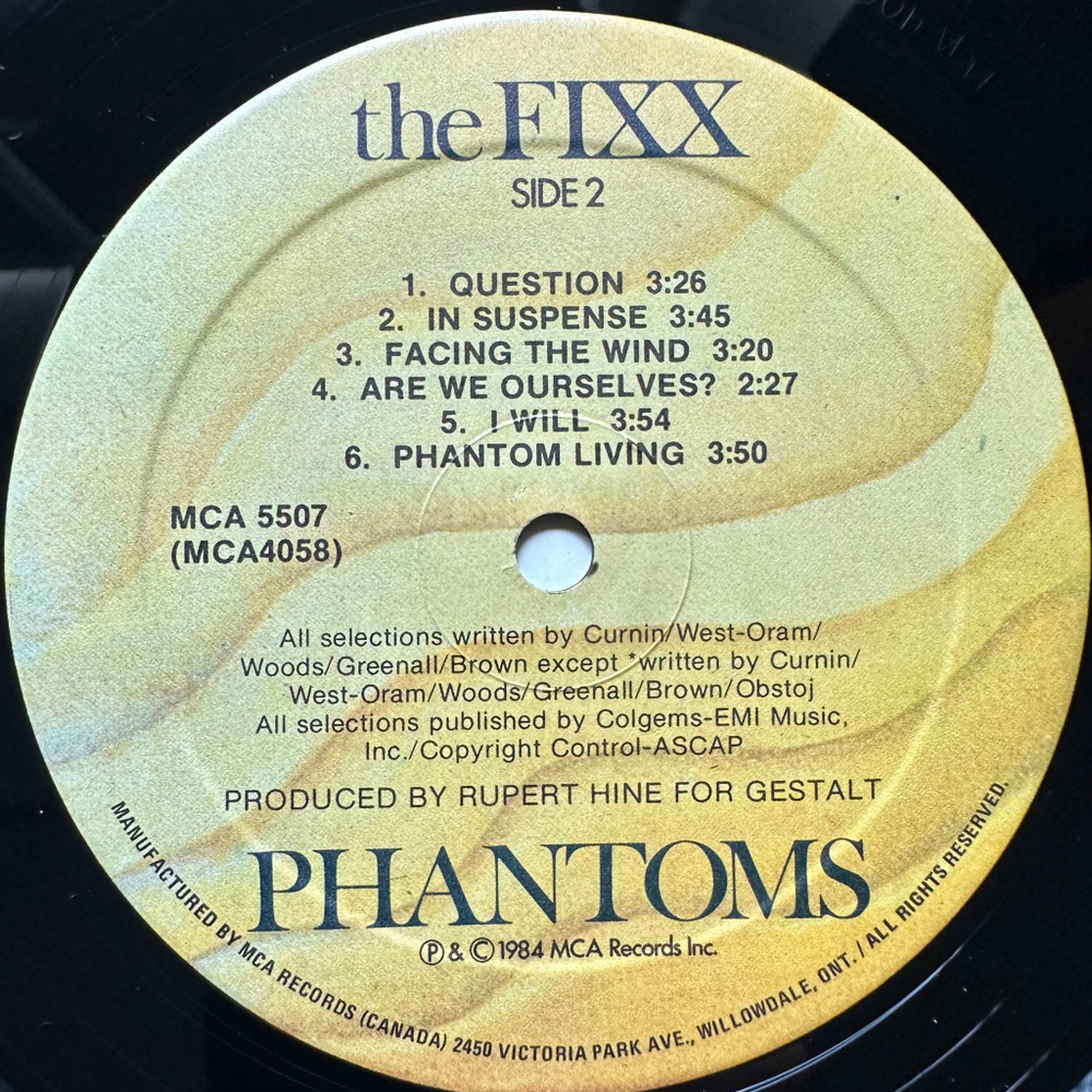 The Fixx - Phantoms (Canada 1984г.)