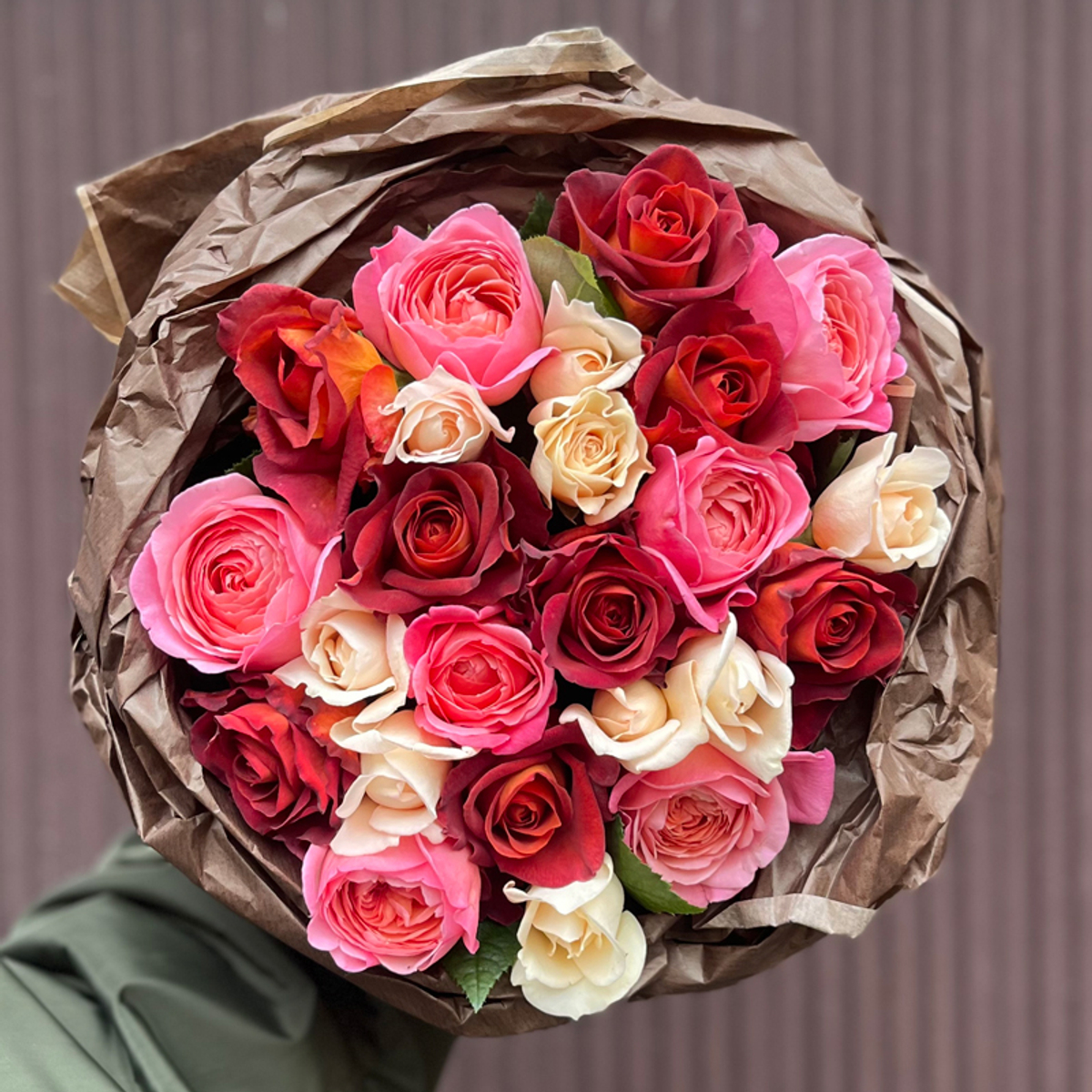 Имбирный микс — букет ароматных и интерьерных роз