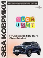 Коврик ЭВА в багажник с накладками на задние сидения для Hyundai ix35 II (17-23г.) China Market