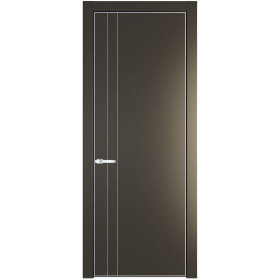 Межкомнатная дверь эмаль Profil Doors 12PA перламутр бронза глухая профиль белый матовый