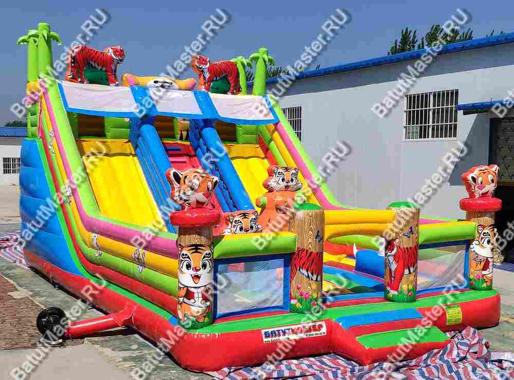 Коммерческий батут "Тигриная страна 2" 9,5*6*5,8 м