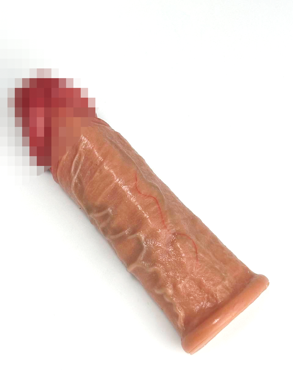 Насадка для увеличения члена в форме фаллоимитатора Sleeve №2 SGAN 3.8X14.7, телесный (2.9 внутренний диаметр)