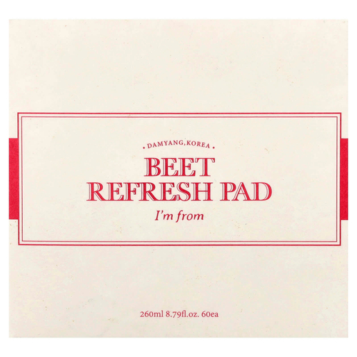 I'm From, Освежающие подушечки со свеклой, 60 штук, 260 мл (8,79 жидк. унц.)