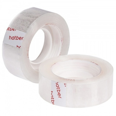 Скотч канцелярский Hatber, 19 мм х 33 м, прозрачный, 1 шт