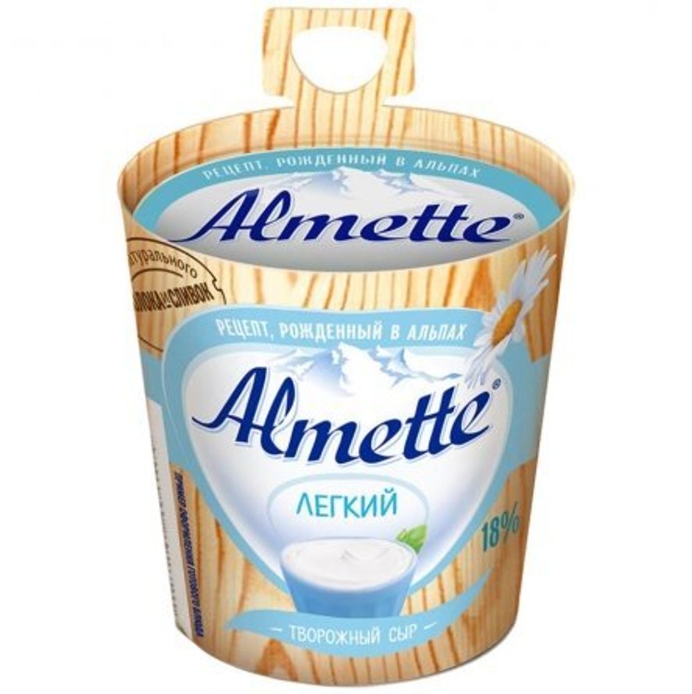 Сыр творожный Альметте, лёгкий, 150 гр