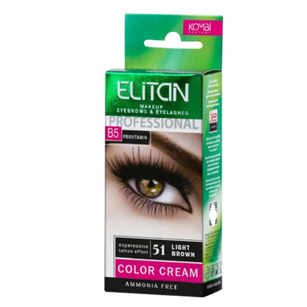 Крем-краска для бровей Elitan №51 Темно-русый 5 мл