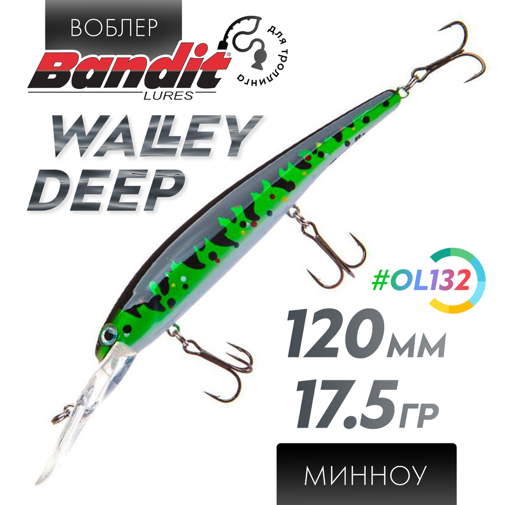 Воблер Bandit Walleye Deep (120мм, 17.5гр)