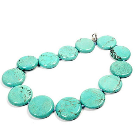 Бусы "Диски" бирюза асс.