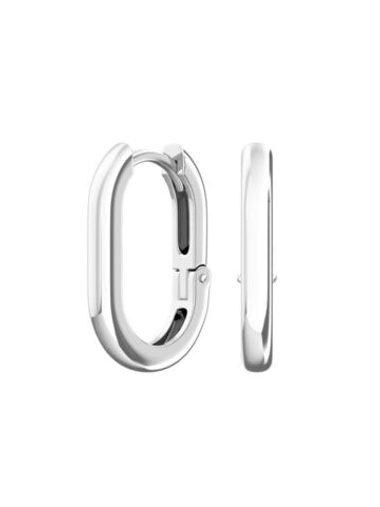 Серьги "База" из серебра 2 см