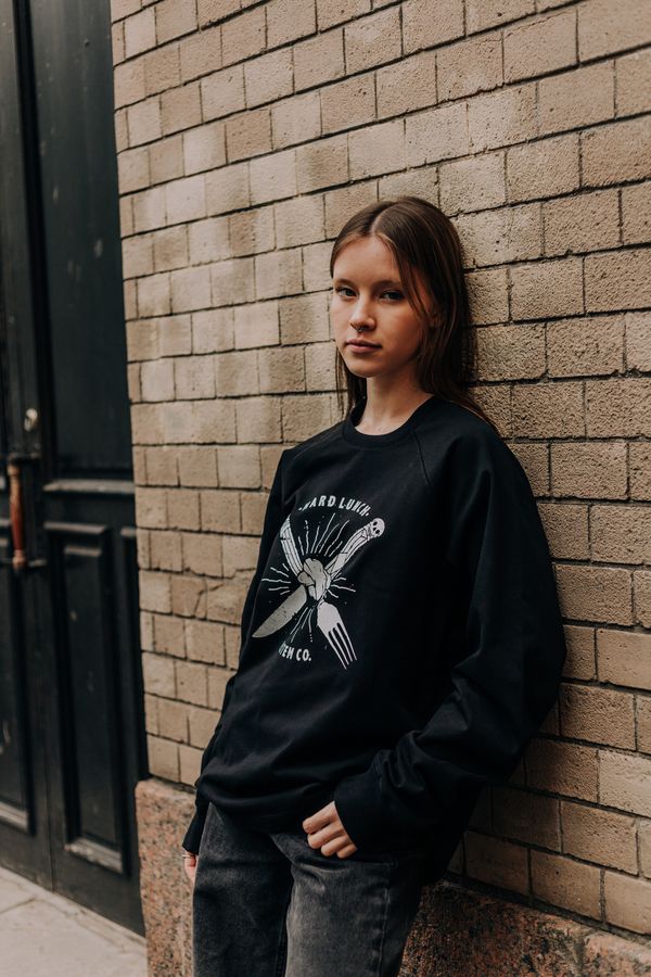 Лонгслив Fork and Knife черный - фото 6