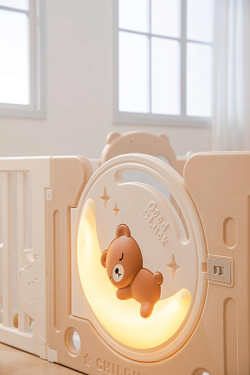 Манеж UNIX Kids DeLuxe House&Storage Camel, 150 x 180 см с игровыми аксессуарами