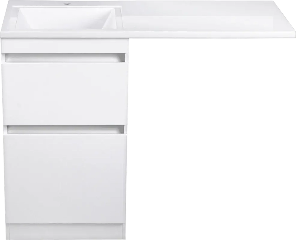 Тумба напольная "Даллас 110", Люкс белая, PLUS