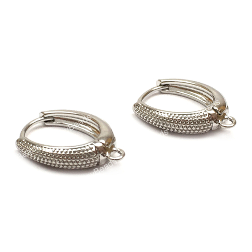 Швензы "Чешуйки" 18х4 мм, родий