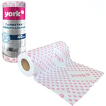 Салфетки вискозные Тюльпан Премиум в рулоне YORK 40шт. (25х40 см)