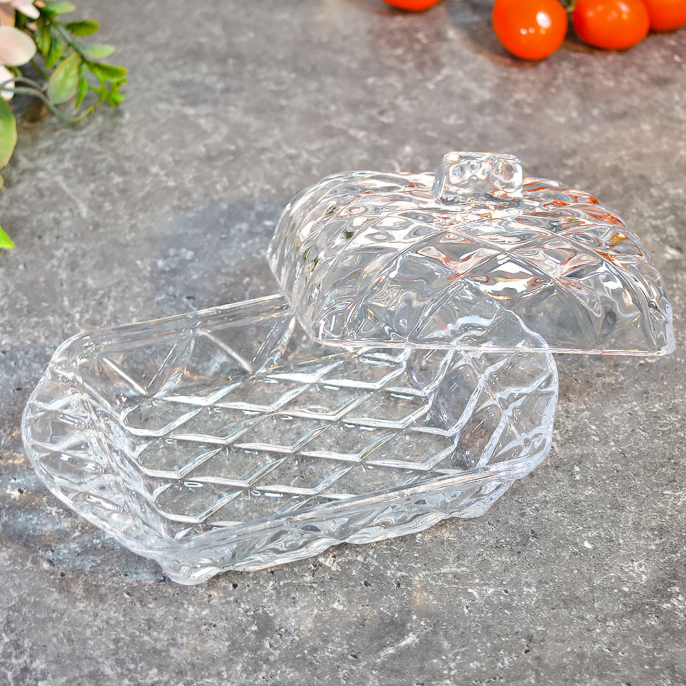 Масленка 16,8*10,5*8см стеклянная (82371)