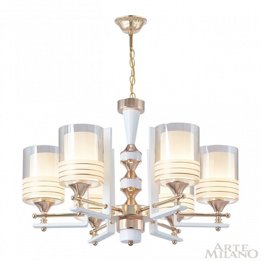 Подвесная люстра Arte Milano Florentia-6087 306087/6 Wh/Gd