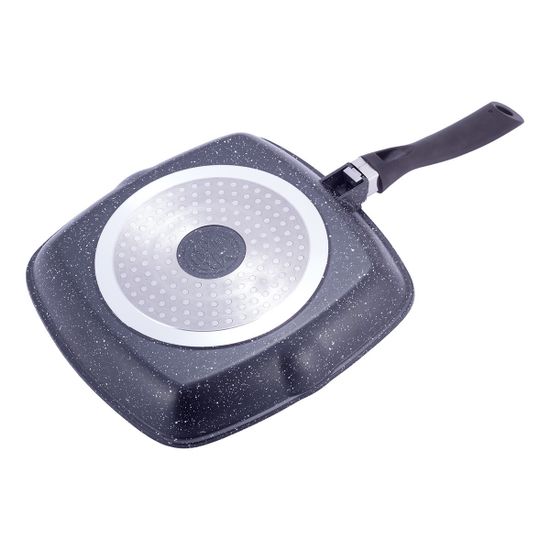 Сковорода-гриль с крышкой Kamille KM-4431 с мраморным покрытием