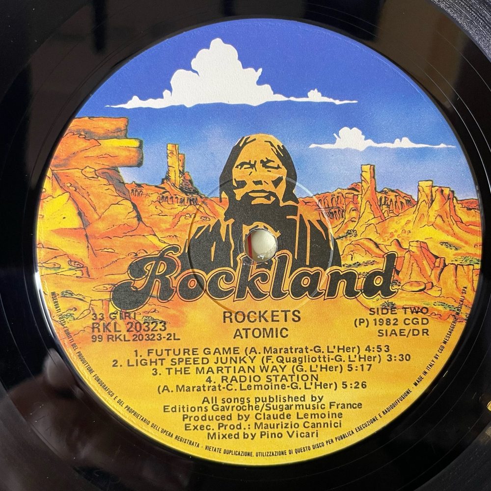 Винтажная виниловая пластинка LP Rockets Atomic (Италия 1982)
