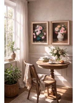 Картина на стену "Винтажный букет" 37×47 см холст